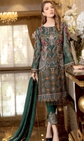 3pc embroidered chiffon suit