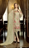 3pc embroidered chiffon suit