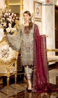 3pc embroidered chiffon suit