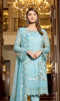 3pc embroidered chiffon suit