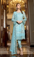 3pc embroidered chiffon suit