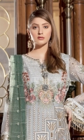 3pc embroidered chiffon suit