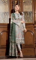 3pc embroidered chiffon suit