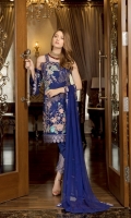 3pc embroidered chiffon suit