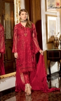 3pc embroidered chiffon suit