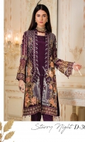 Three pcs embroidered chiffon suit