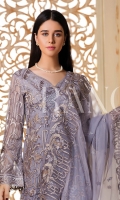 Three pcs embroidered chiffon suit