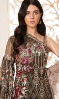 Three pcs embroidered chiffon suit