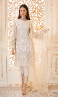 Three pcs embroidered chiffon suit