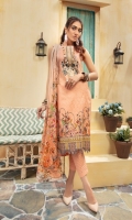 Digital Printed Lawn Shirt With Embroidered Neck Digital Printed Lawn Dupatta Dyed Cambric Trouser