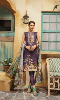 Digital Printed Lawn Shirt With Embroidered Neck Digital Printed Lawn Dupatta Dyed Cambric Trouser