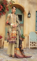 Digital Printed Lawn Shirt With Embroidered Neck Digital Printed Lawn Dupatta Dyed Cambric Trouser