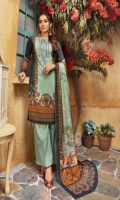 Digital Printed Lawn Shirt With Embroidered Neck Digital Printed Lawn Dupatta Dyed Cambric Trouser