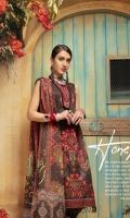 Digital Printed Lawn Shirt With Embroidered Neck Digital Printed Lawn Dupatta Dyed Cambric Trouser