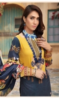 Digital Printed Lawn Shirt With Embroidered Neck Digital Printed Lawn Dupatta Dyed Cambric Trouser