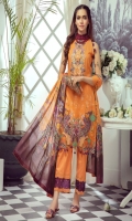 Digital Printed Lawn Shirt With Embroidered Neck Digital Printed Lawn Dupatta Dyed Cambric Trouser