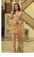 Digital Printed Shirt with Embroidered Front - 3.25 Yards Printed Chiffon Dupatta - 2.73 Yards Printed Trouser - 2.65 Yards
