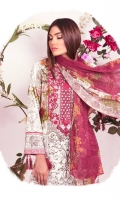 Shirt Front Printed With Neckline Embroidery 1.28 YD Shirt Back Printed 1.28 YD Sleeves Printed 0.67 YD Chiffon Dupatta 2.65 YD Trouser Dyed 2.65 YD Trouser Lace 40 Inch