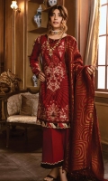 embroidered linen unstitched 3pc suit