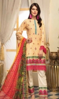 embroidered lawn unstitched three piece suit