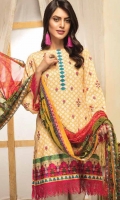 embroidered lawn unstitched three piece suit