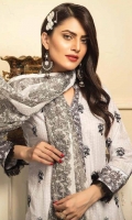 embroidered lawn unstitched three piece suit