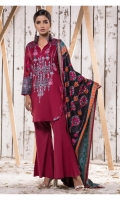 Three pcs printed cotton suit