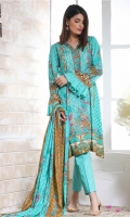 Three Piece Printed Lawn Suit