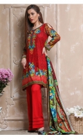 Three Piece Printed Lawn Suit