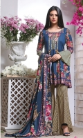 Three Piece Printed Lawn Suit