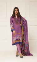 Three Piece Printed Lawn Suit