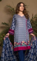 Three Piece Printed Lawn Suit