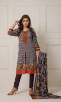 Three Piece Printed Lawn Suit