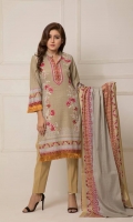 Three Piece Printed Lawn Suit