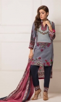 Three Piece Printed Lawn Suit