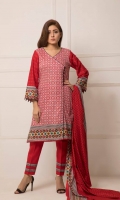 Three Piece Printed Lawn Suit