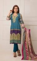 Three Piece Printed Lawn Suit