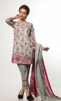 3 Meters Printed Lawn Shirt  2.5 Meters Lawn Dupatta  2.5 Meters Trouser