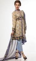 3 Meters Printed Lawn Shirt  2.5 Meters Lawn Dupatta  2.5 Meters Trouser