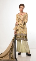 3 Meters Printed Lawn Shirt  2.5 Meters Lawn Dupatta  2.5 Meters Trouser