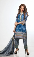 3 Meters Printed Lawn Shirt  2.5 Meters Lawn Dupatta  2.5 Meters Trouser