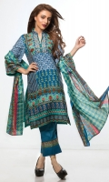 3 Meters Printed Lawn Shirt  2.5 Meters Lawn Dupatta  2.5 Meters Trouser