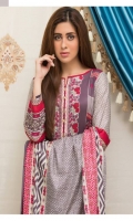 3 Meters Printed Lawn Shirt  2.5 Meters Lawn Dupatta  2.5 Meters Trouser