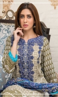 3 Meters Printed Lawn Shirt  2.5 Meters Lawn Dupatta  2.5 Meters Trouser