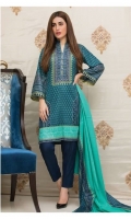 3 Meters Printed Lawn Shirt  2.5 Meters Lawn Dupatta  2.5 Meters Trouser