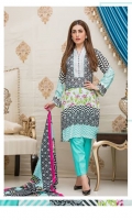 3 Meters Printed Lawn Shirt  2.5 Meters Lawn Dupatta  2.5 Meters Trouser