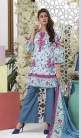 3 Meters Printed Lawn Shirt  2.5 Meters Lawn Dupatta  2.5 Meters Trouser