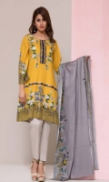 3 Meters Printed Lawn Shirt  2.5 Meters Lawn Dupatta  2.5 Meters Trouser