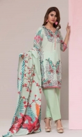 3 Meters Printed Lawn Shirt  2.5 Meters Lawn Dupatta  2.5 Meters Trouser