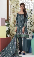 3 Meters Printed Lawn Shirt  2.5 Meters Lawn Dupatta  2.5 Meters Trouser